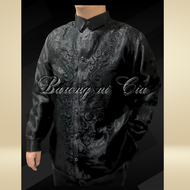 BLACK MODERN BARONG TAGALOG FOR MEN