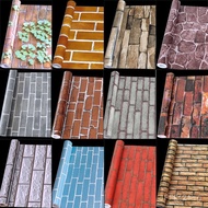 BBQ Wallpaper Self-Adhesive Commercial Background Wall Brick Pattern Restaurant Wallpaper Waterproof