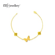 MJ Jewellery 916/22K Gold Butterfly Bracelet T174C