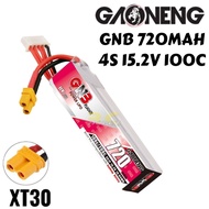 Gaoneng GNB 15.2HV 720mAh 100C 4S Lipo Battery with XT30 Plug GNB720/100-4S
