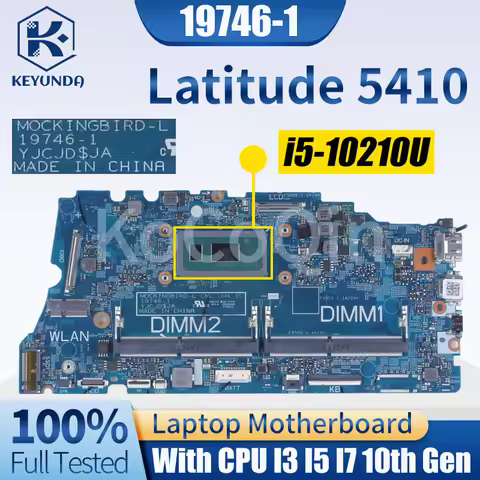 For Dell Latitude 3410 3510 Notebook Mainboard 19746-1 YJCJD 0PD7RH 02G2J7 0DT6K3 0J6VTW 0PD7RM 0KW9