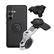 Quad Lock Motorcycle Handlebar Mount PRO Chrome Kit with Vibration Dampener and Galaxy MAG Case