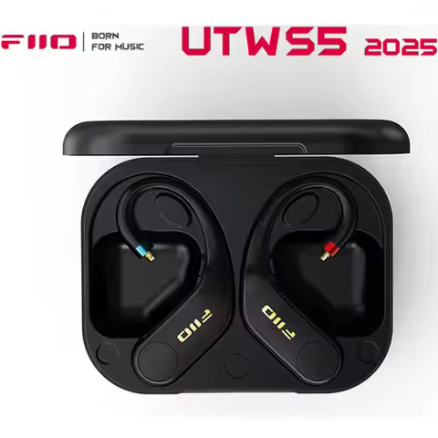 FiiO UTWS5 2025 True Bluetooth Wireless Earbuds Hook & Headphone Amp For IEMs Hi-Res 96kHz/24bit LDA