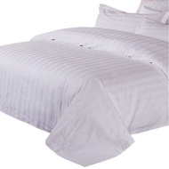 Star Hotel Linen Pure Cotton 3cm Satin Stripe Hotel Four-Piece Set All-Cotton Duvet Cover Hotel Hosp