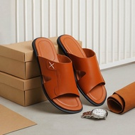 WANDER TAN | J-01 | Men's Leather Sandals in Jumbo Sizes BIG Size 44 45 46 47 48