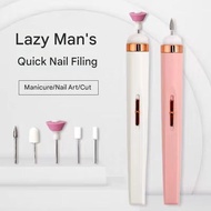 Nail Grinder Machine with Light Portable Electric Nail Drill Set with Five Grinding Heads USB Chargi