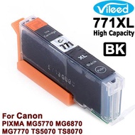 【Malay Spot】 Vileed 1Pc Cli-771Xl Bk C M Y For Canon High Yield Capacity Print Ink Cartridge 771 Cli
