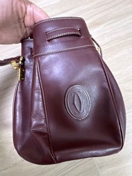 Cartier 紅色水桶包 Must de Cartier 中古包