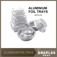 BEKAS ALUMINIUM FOIL/ ALUMINIUM FOIL TRAYS CONTAINER WITH LID/RECTANGLE CIRCLE/ CAKE FOIL/ BAKING FO