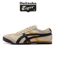 Onitsuka Tiger Shoes Women's Casual Rice White Black Leather Soft Soles Comfortable Light Breathable Walking Shoes Sport Jogging Gump Shoes Now Discounted