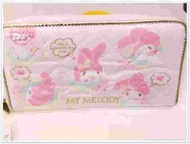 ♥小花花日本精品♥ Hello Kitty 美樂蒂 長夾 長財包皮夾錢包 出清粉色趴姿小兔42101604