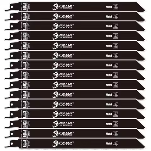 PAYA Reciprocating Saw Blades 9Inch 14TPI Bi-Metal Sabre Saw Blade 228mm for Wood with Nails Rebar A