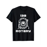 Men's & Women's 13b Rotary Engine Internal Housing Rotor T-Shirt - 100% Cotton 180gsm Black Round Ne