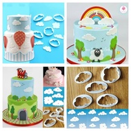 Cloud Cutter Cloud Plunger Cloud Fondant Mold Cloud Plunger 1 SET OF 5