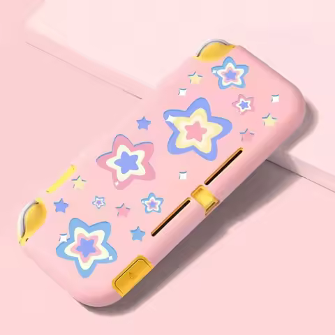 Pink Star Protection Case for Nintendo Switch Lite Soft TPU Case for Nintendo Switch lite Console Ga