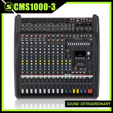 CMS1000 CMS1000-3 Professional Top Quality 10 Channel Studio Stage Audio DJ Mixer Sound Console Mixi