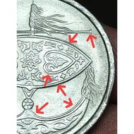 Malaysia old coin 1990 error original good condition.