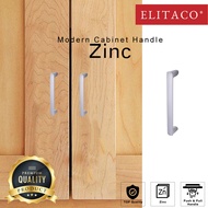 【ELITACO】Modern Simple Silver Handle Wardrobe Kitchen Cabinet Drawer Dresser Furniture Household Zinc Door Handle 805