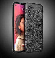 For Oppo Reno 5 / Reno 5 Pro 5G Slim TPU Leather Texture Cover Anti-Scratch ShockProof Case
