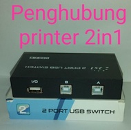 Pembagi printer 2in1 usb print 2port pc laptop bisa 1 printer 2 laptop