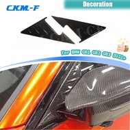Real Dry Carbon Fiber Car Rearview Mirror Side Triangle Decorative Cover for BMW M3 M4 G80 G81 G82 G