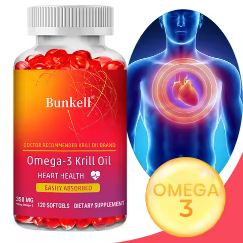 Antarctic Krill Oil 350mg Omega 3 Fatty Acid Supplement, EPA & DHA Softgels, Phospholipids, Antioxid