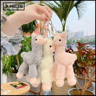 MELEN Alpaca Bag Charm, Cute Gold Tone Clasp Alpaca Plush Keychain,  Key Accessories Mini Alpaca Plu