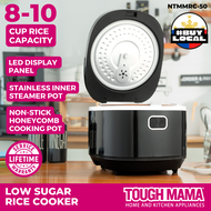 Tough Mama NTMMRC-50 Healthy Low Carb Black Jar Rice Cooker Non-stick LED display Low Sugar Rice 1.8