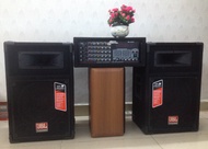 DÀN ÂM THANH HÁT KARAOKE LOA SÂN KHẤU JBL VÀ AMPLY 16 sò BỌC NỈ CÔNG SUẤT LỚN CHƠI NGOÀI TRỜI