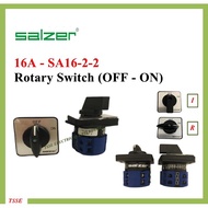 #SALZER Rotary Switch 16A 2pole OFF-ON Isolator / Selector Switch (MODEL : SA16-2-2) 48x48mm