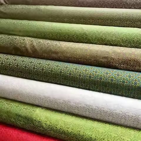 Brocade Jacquard Satin Fabric – Traditional Embossed Silk for Qipao, Mongolian Robes, Kidswear, DIY 