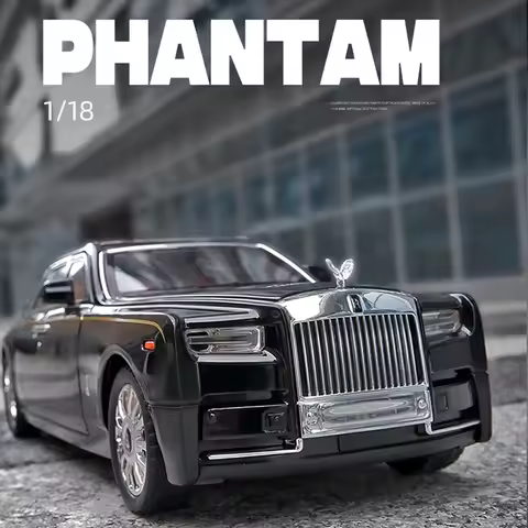 1:18 Big Size Diecast Rolls Royce Phantom Alloy Car Model Collective Miniature Voiture Boyfriend Car