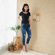 JUMBO WOMEN'S JEANS Women's Jeans 7/9 Jumbo Ripped Jeans DJ Jeans Size 35-38