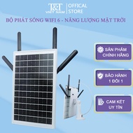 Wifi Transmitter with WIFI 6 Technology - Solar energy can install 4G SIM or high-speed OPTICAL CABL