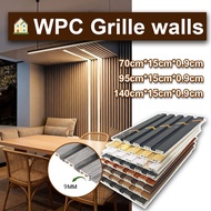 WPC Wall Panel Fluted Wall Sticker Decoration Grille Board Wall Board