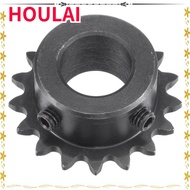 HOULAI 17 Tooth Gear, 25 Chain Single Strand 1/4" Pitch Roller Sprockets, Durable Black Oxide C45 Ca
