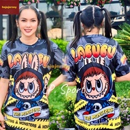 LABUBU T Shirt Baju Jersey New Trend Airport Model Day Children's and Adult Shirts: Microfiber Thail