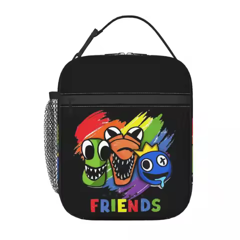 Rainbow Friends Characters Insulated Lunch Bag for Women Kids Portable Food Boxes Thermal Lunch Box 