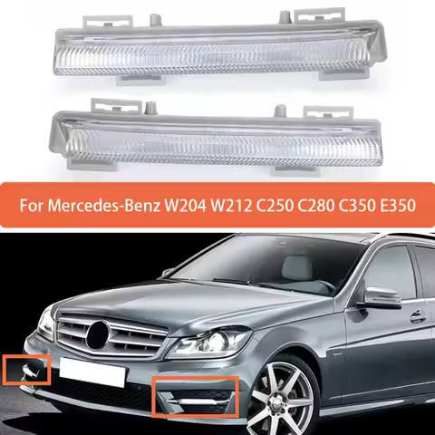 A2049069000 12V Car Front LED DRL Daytime Running Lamp Fog Light For Mercedes-Benz W204 W212 C250 C2