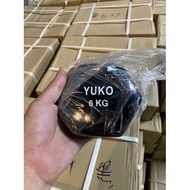 Yuko rubber-coated dumbbells 6kg (price for 1)