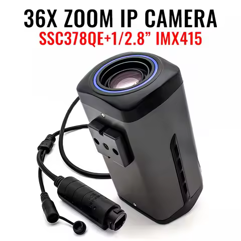 4K 8MP 36X Motorized Zoom POE IP Camera Metal Box 1/2.8" IMX415 SSC378QE ONVIF RTSP Network Outdoor 