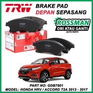 HONDA HRV / ACCORD T2A 2013 - 2017 TRW FRONT BRAKE PAD [GDB7901]