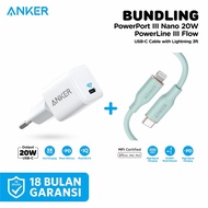 Bundling Anker Wall Charger Anker PowerPort III Nano-20W-A2633 Kabel C