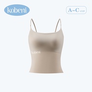 KOBENI เสื้อสายเดี่ยว มีฟองน้ำในตัว สายสะพายไหล่ดีไซน์ไข่มุก ผ้าคุณภาพสูง นุ่มสบายผิว รัดรูป ทรงสวย