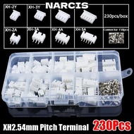NARCIS 230Pcs 2.54mm Pitch Terminal, Housing Kit 2p 3p 4p 5pin Pin Connector, Durable Male And Femal