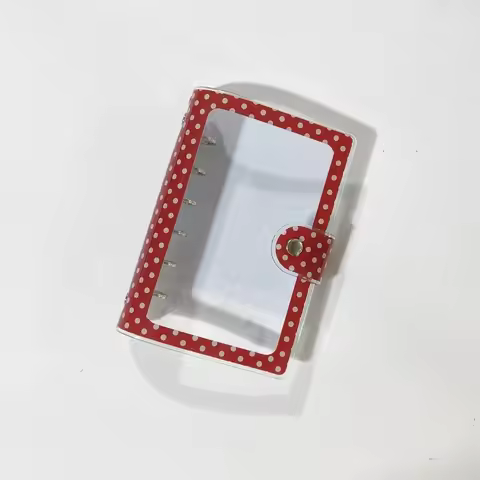 INS PVC A7 Binder Cover Clear Polka Dot Polka Dot Clear Binder A7 Photocard Holder Album Shell Kpop