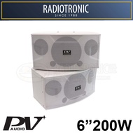 PV Audio 100-200W 6 Inch Karaoke Speaker System 1 Pair KBB-1806 White