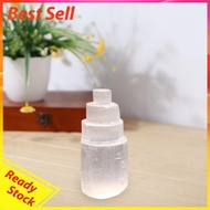 Selenite Tower Lamp Quartz Crystal Ornaments Craft Reiki Healing Home Decor