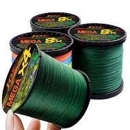 JOF tali pancing benang New Strong Durable Carp Bass Fishing Line 4X/8X Strands 100m 10 Colors Max D