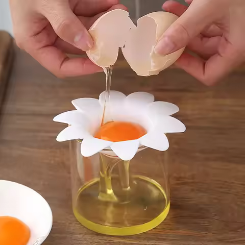 1/5/10 pieces Cute flower design egg yolk and egg white separator kitchen small tool baking accessor
